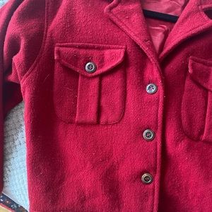 Vintage red cropped wool jacket